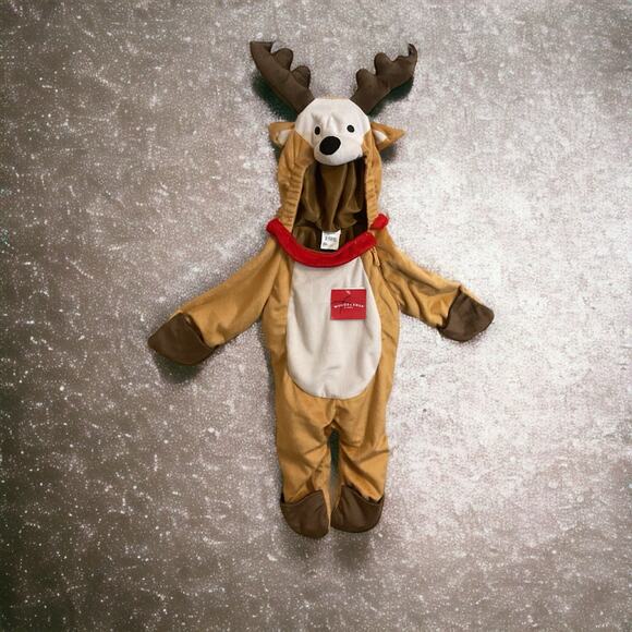 Wondershop Holiday Reindeer 1-Piece Footie Pajama's Size 6-12 M Christmas NWT - Picture 6 of 6